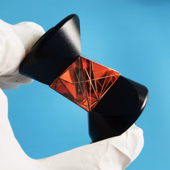 ミニプリズム Grz101 交換品 360 度取り外し可能なコーナープリズム銅コーティングミニ Atr トータルステーション用プリズムリフレクター